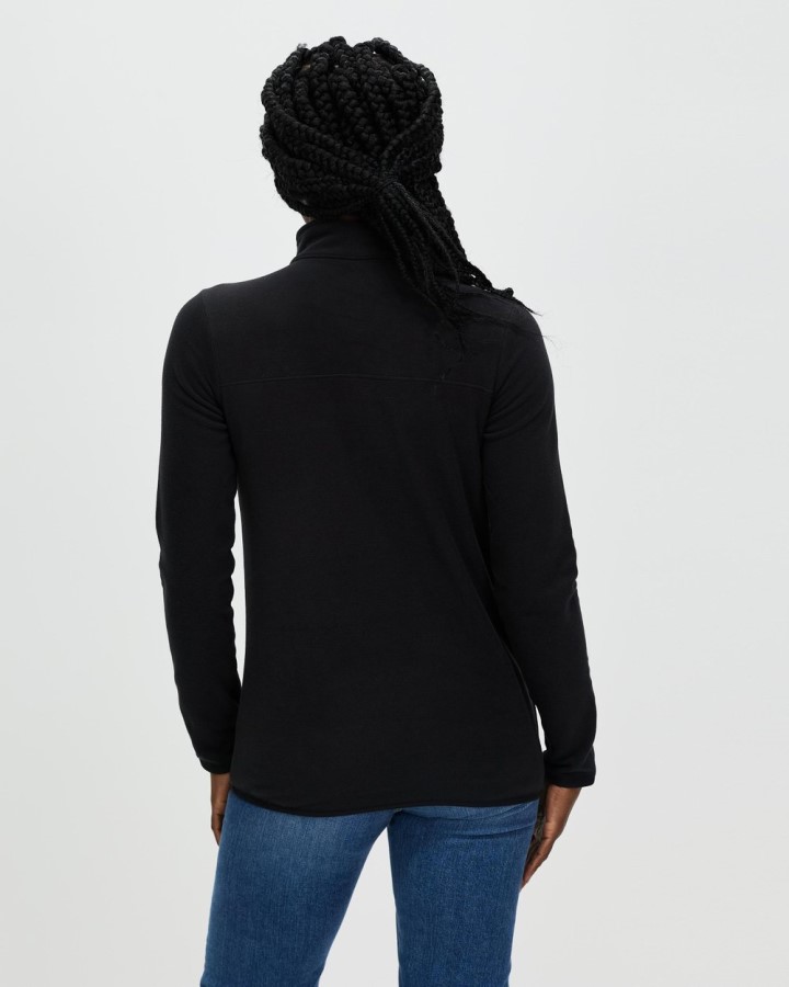 Tka Glacier 1/4 מעיל צמר עם רוכסן שחור The North Face