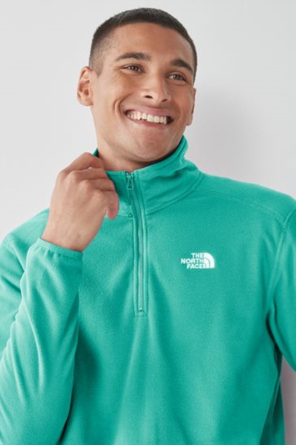 100 Glacier Quarter Zip Fleece מנטה ירוק החזית הצפונית