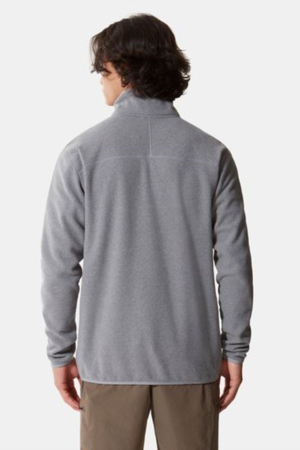 100 Glacier Quarter Fleece החזית הצפונית אפור