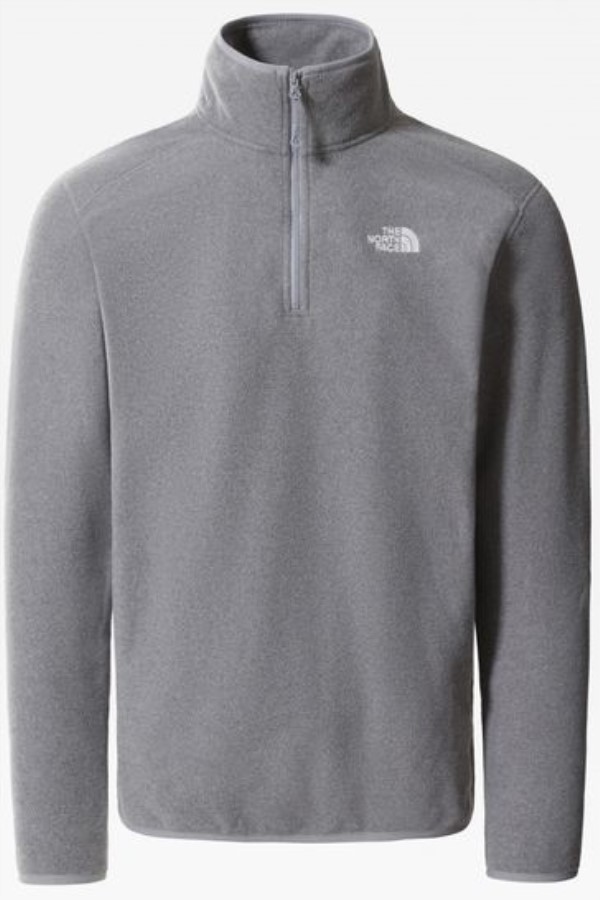 100 Glacier Quarter Fleece החזית הצפונית אפור