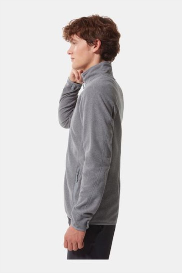 Glacier Full Zip Fleece אפור החזית הצפונית