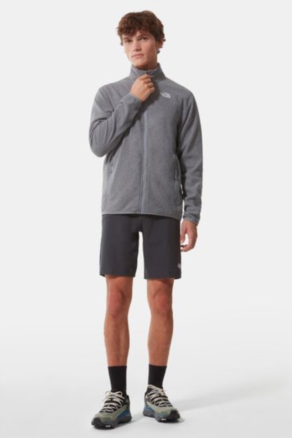 Glacier Full Zip Fleece אפור החזית הצפונית