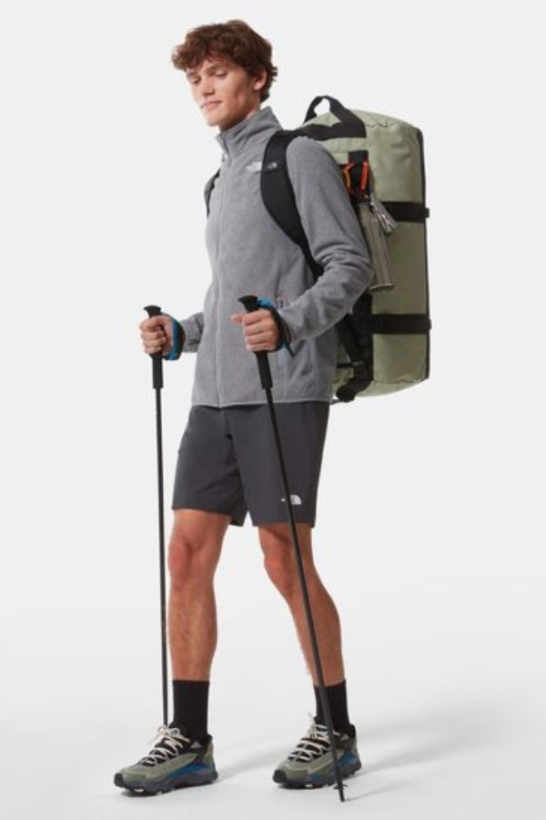 Glacier Full Zip Fleece אפור החזית הצפונית