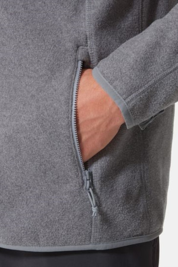 Glacier Full Zip Fleece אפור החזית הצפונית