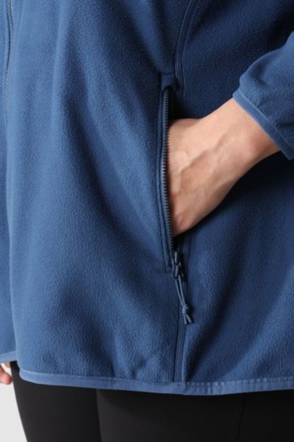פלוס סייז Blue Glacier Full Zip Fleece החזית הצפונית