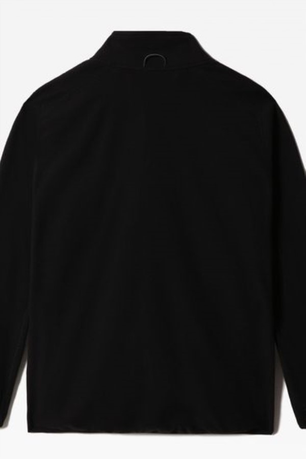 פלוס סייז קרחון שחור מלא רוכסן פליס החזית הצפונית