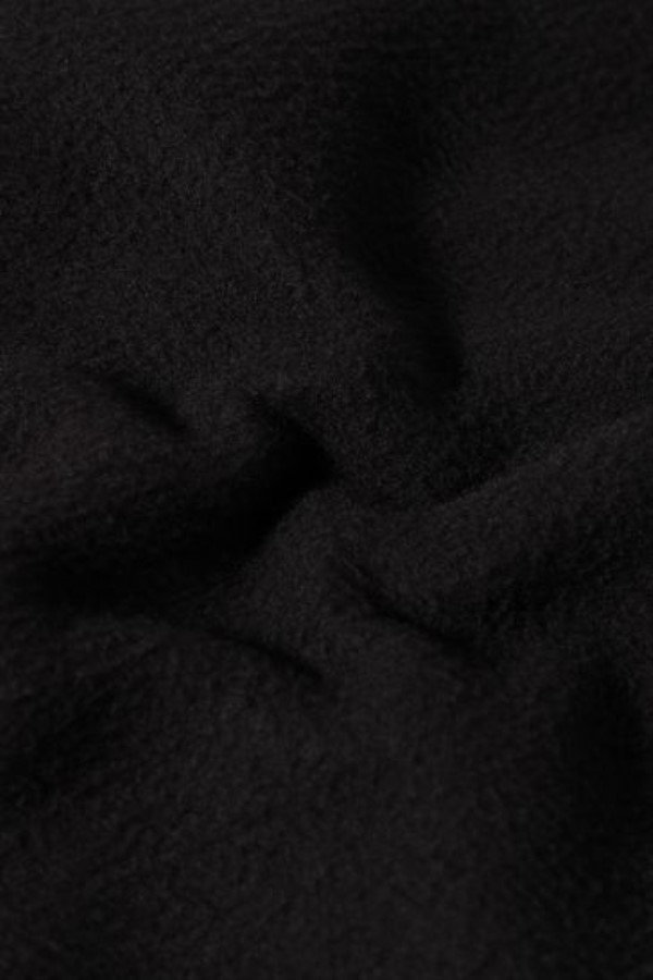 פלוס סייז קרחון שחור מלא רוכסן פליס החזית הצפונית