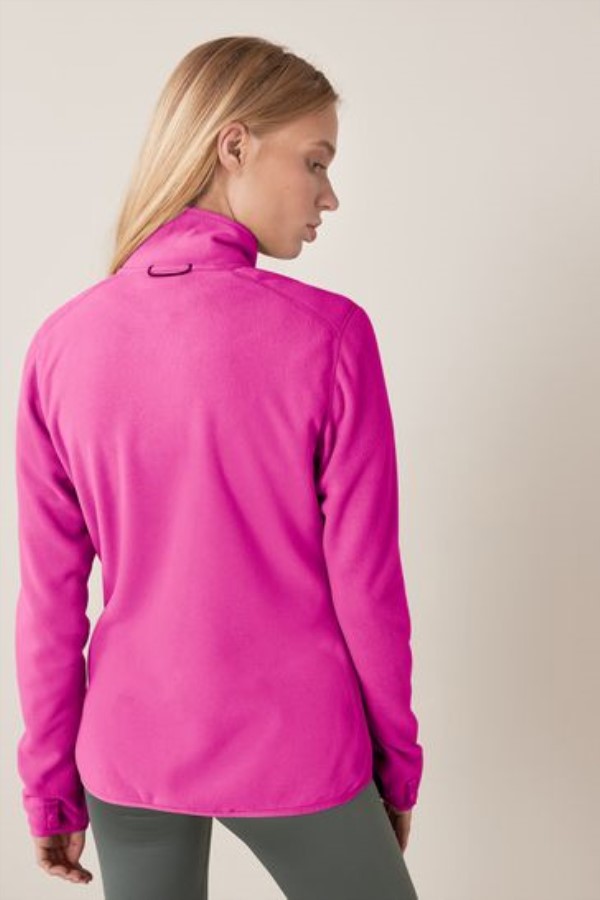 גיזת קרחון ורודה עם רוכסן מלא