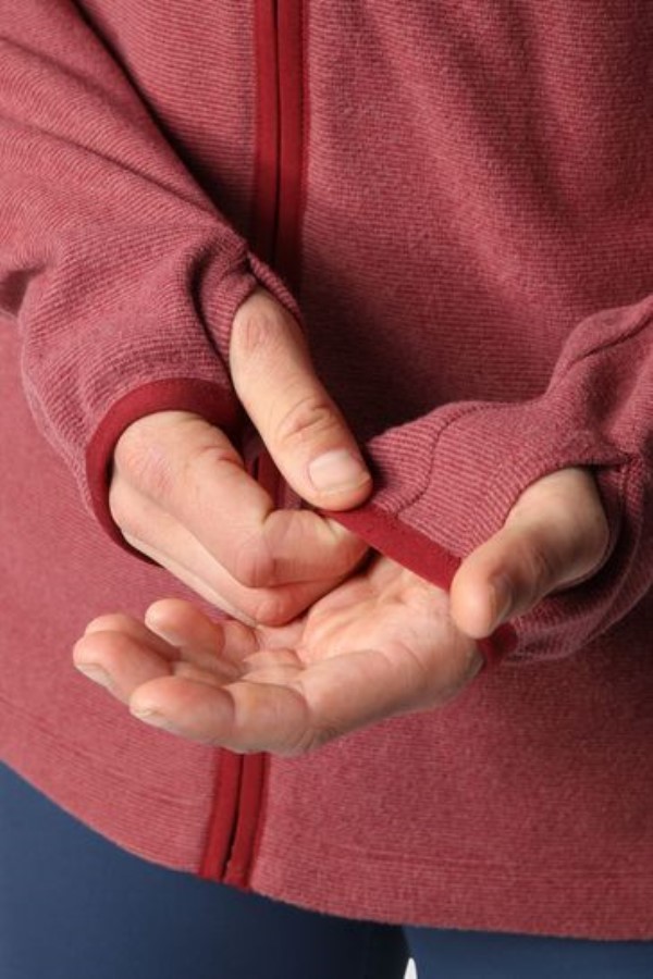 קפוצ\'ון צמר פליס עם רוכסן מלא אדום The North Face