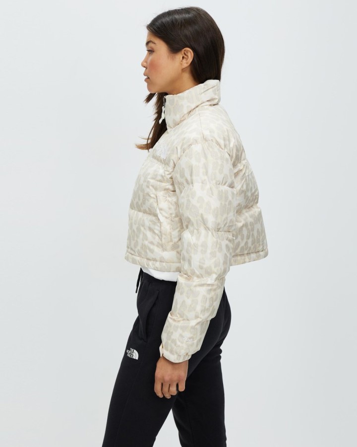 מעיל קצר אפור Nuptse החזית הצפונית