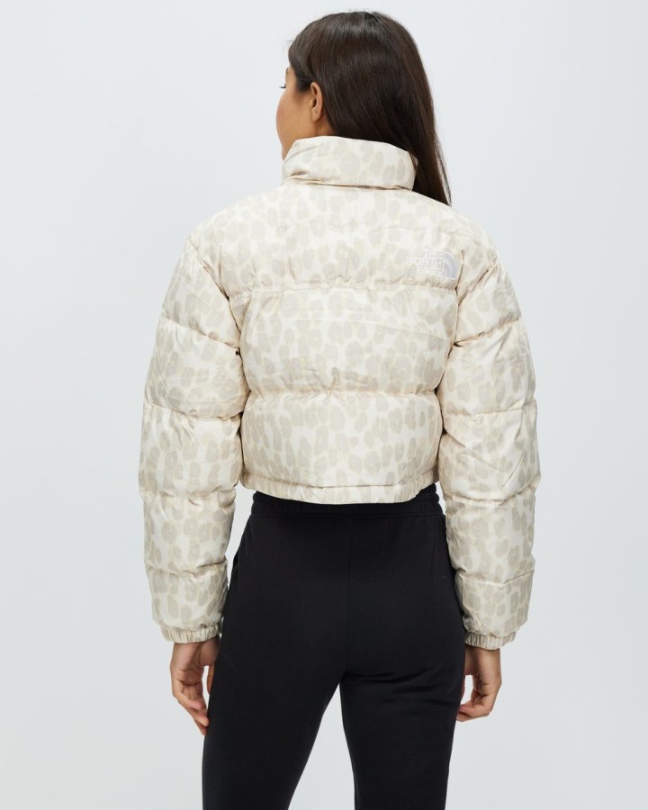 מעיל קצר אפור Nuptse החזית הצפונית