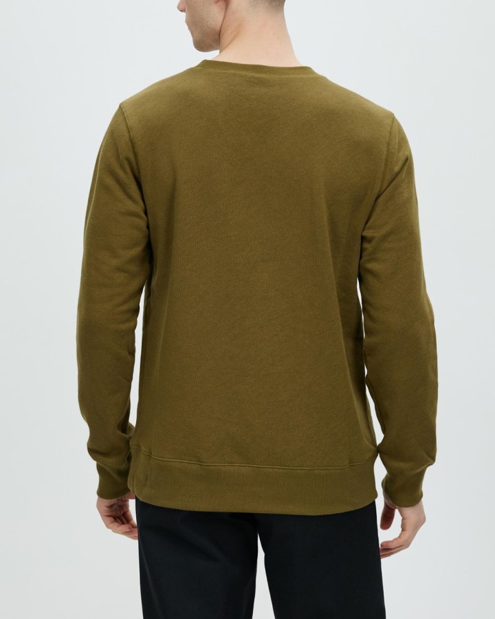 צבאי Olive The North Face מורשת תיקון צוות סוודר