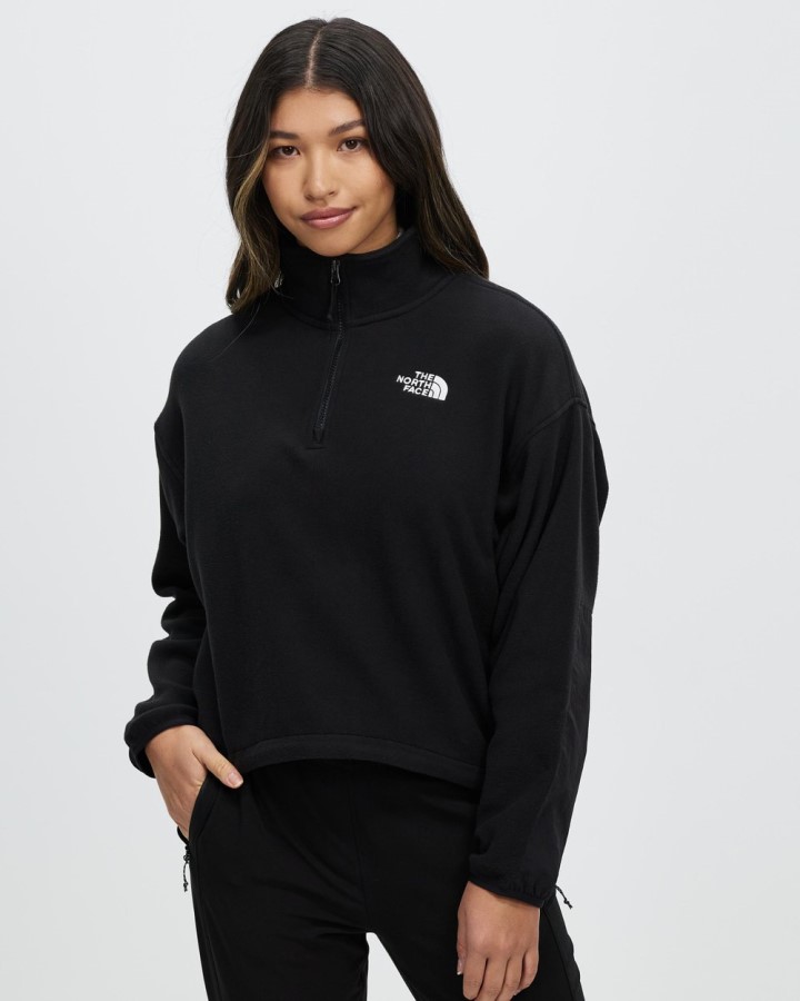 Black The North Face Tka Kataka 1/4 פליס רוכסן