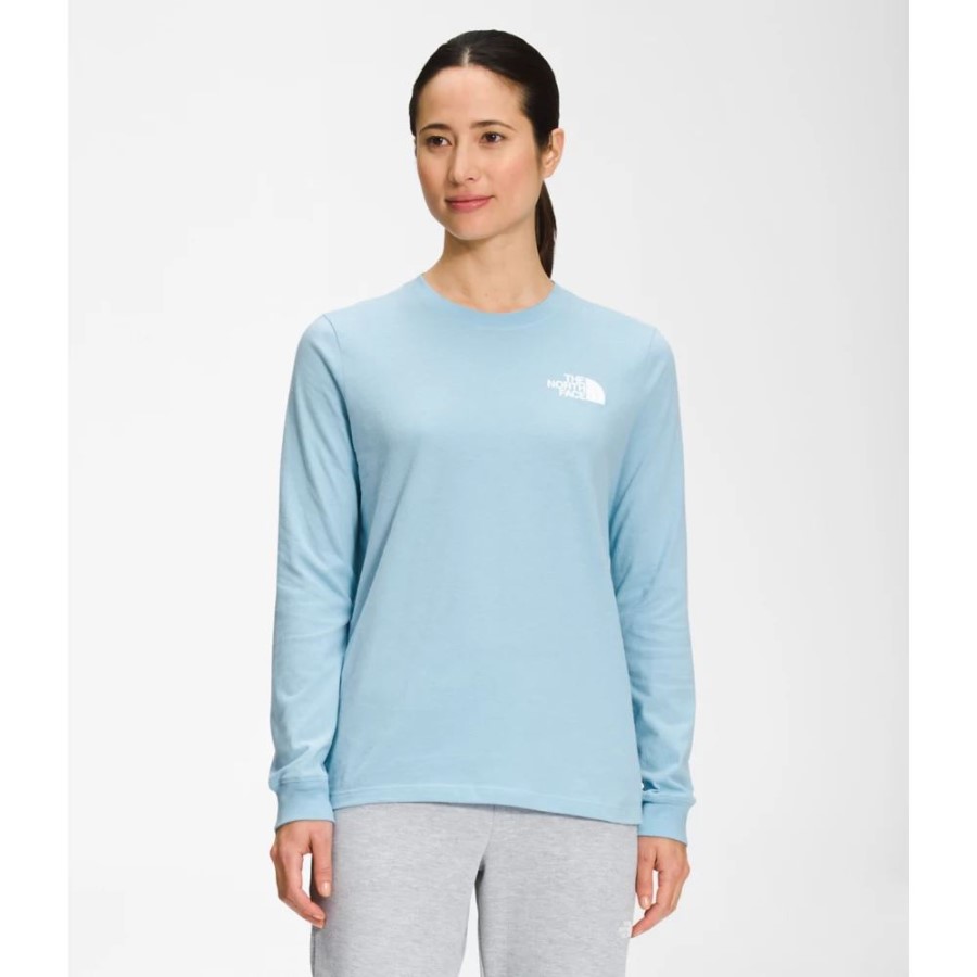 Beta Blue The North Face נשים תיבת שרוולים ארוכים Nse טי