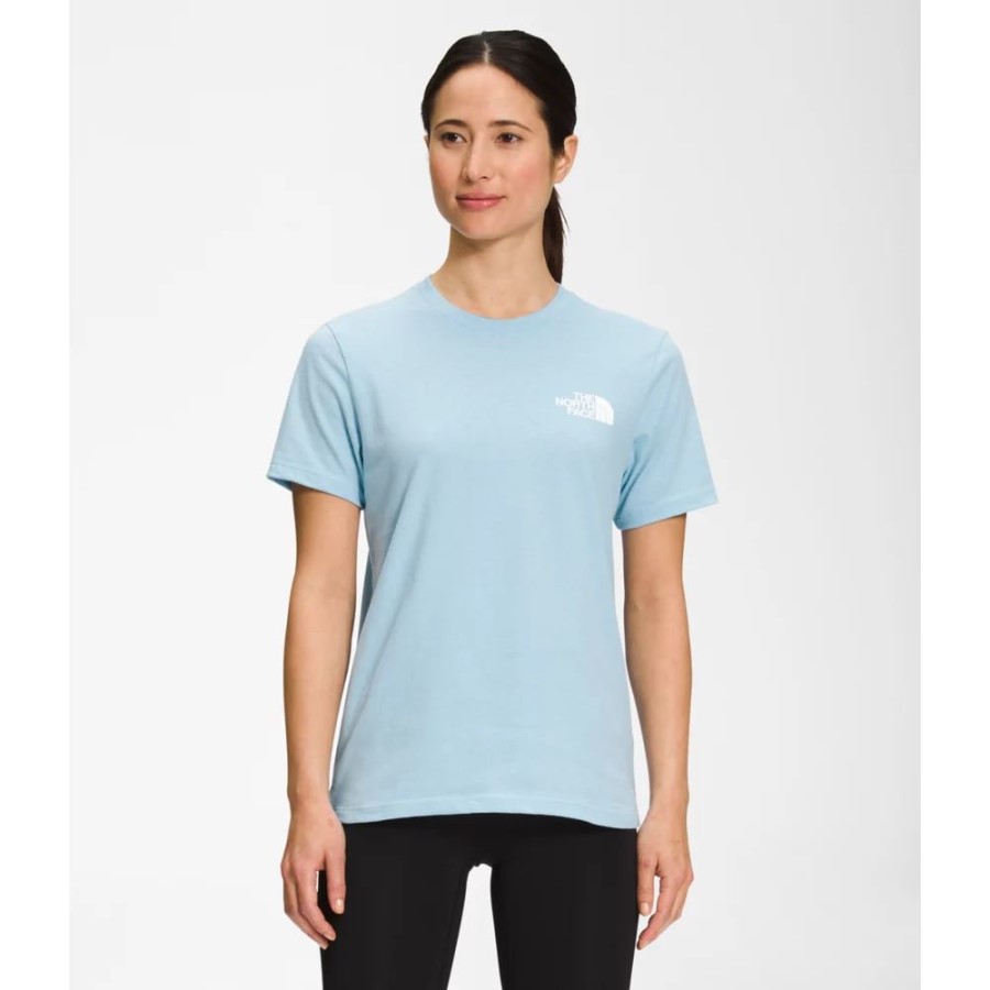 Beta Blue The North Face נשים תיבת שרוולים קצרים Nse טי