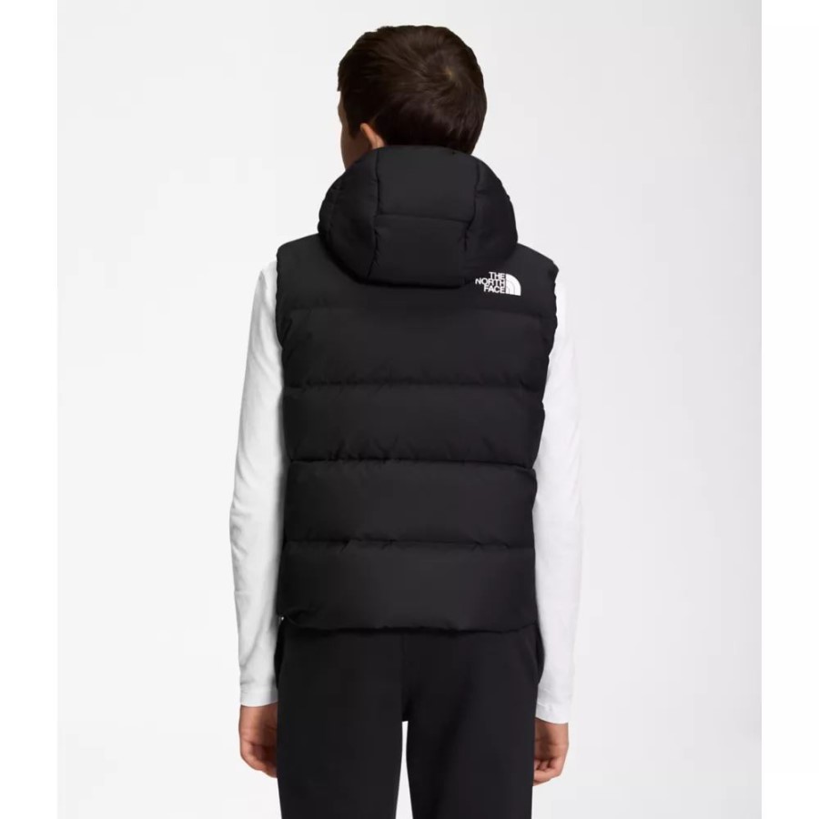 בנים שחורים הפיך צפונה למטה אפוד עם ברדס הפנים הצפוני