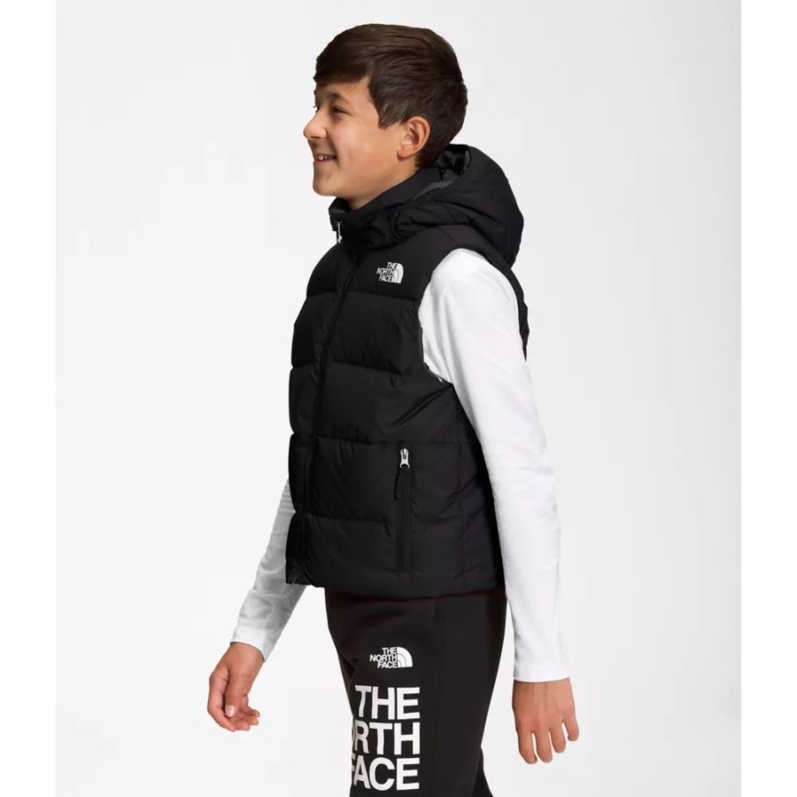 בנים שחורים הפיך צפונה למטה אפוד עם ברדס הפנים הצפוני