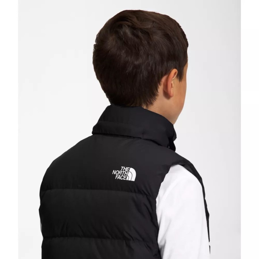 בנים שחורים הפיך צפונה למטה אפוד עם ברדס הפנים הצפוני