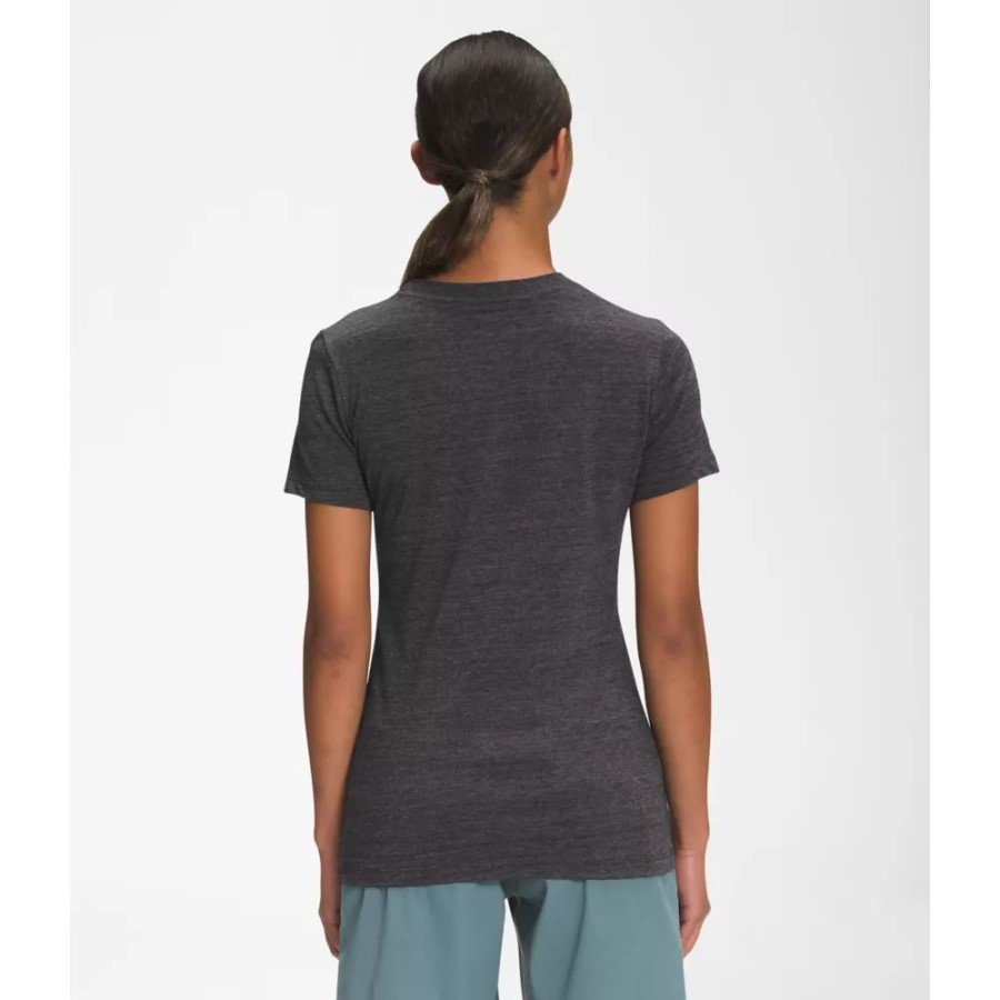 Black Heather The North Face נשים שרוול קצר חצי כיפה טרי בלנד טי