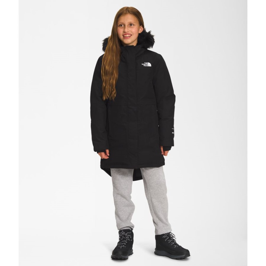 Black The North Face בנות Arctic Parka חדש