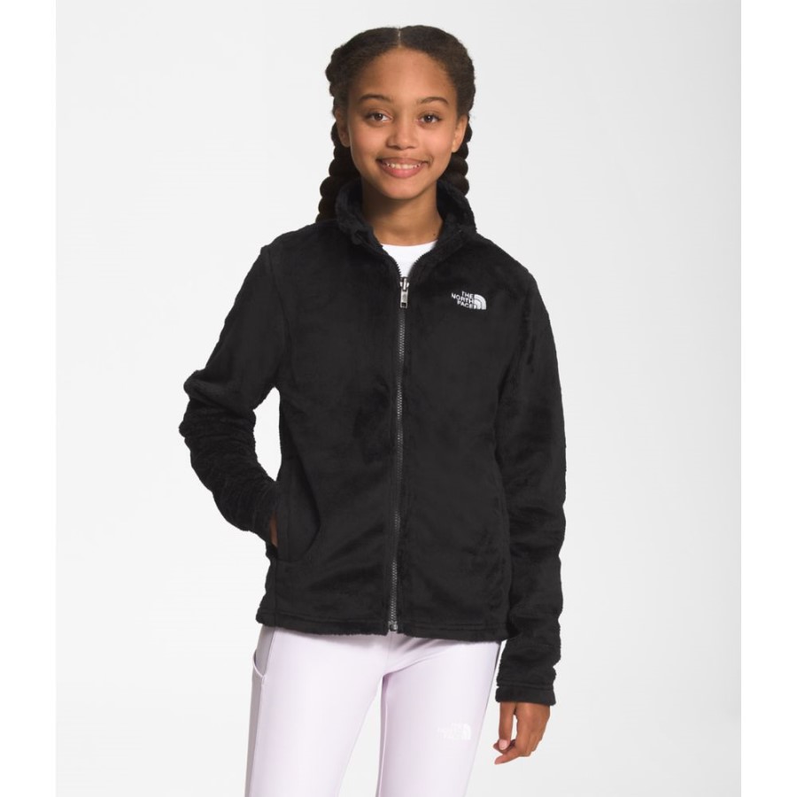 Black The North Face בנות אוסוליטה ז'קט מלא רוכסן