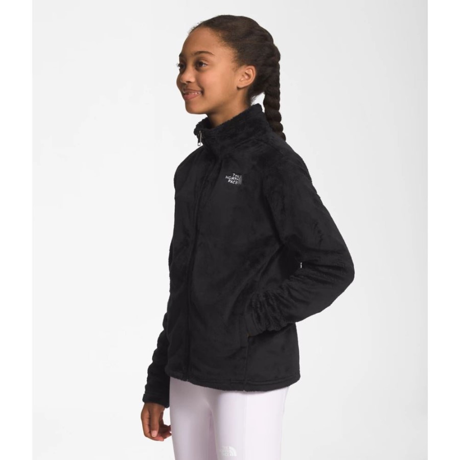 Black The North Face בנות אוסוליטה ז\'קט מלא רוכסן