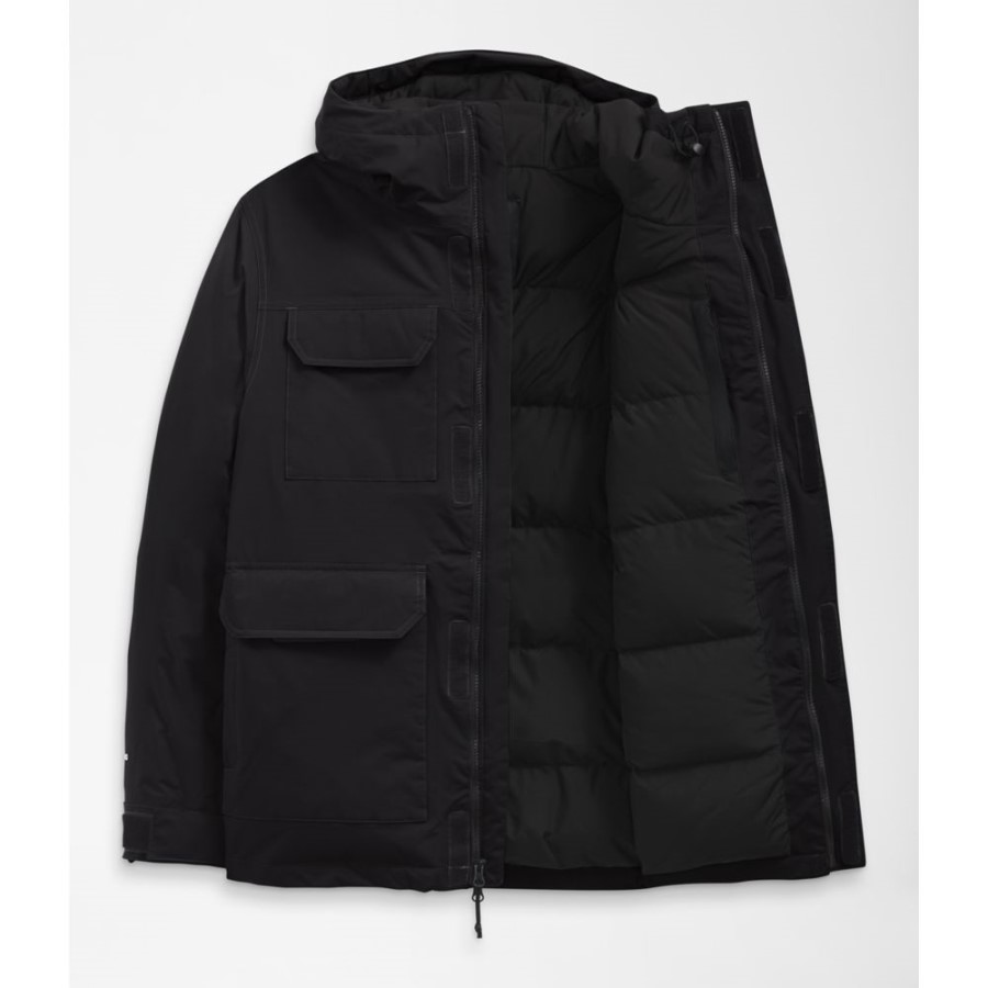 Black The North Face גברים ברוש ​​פארקה