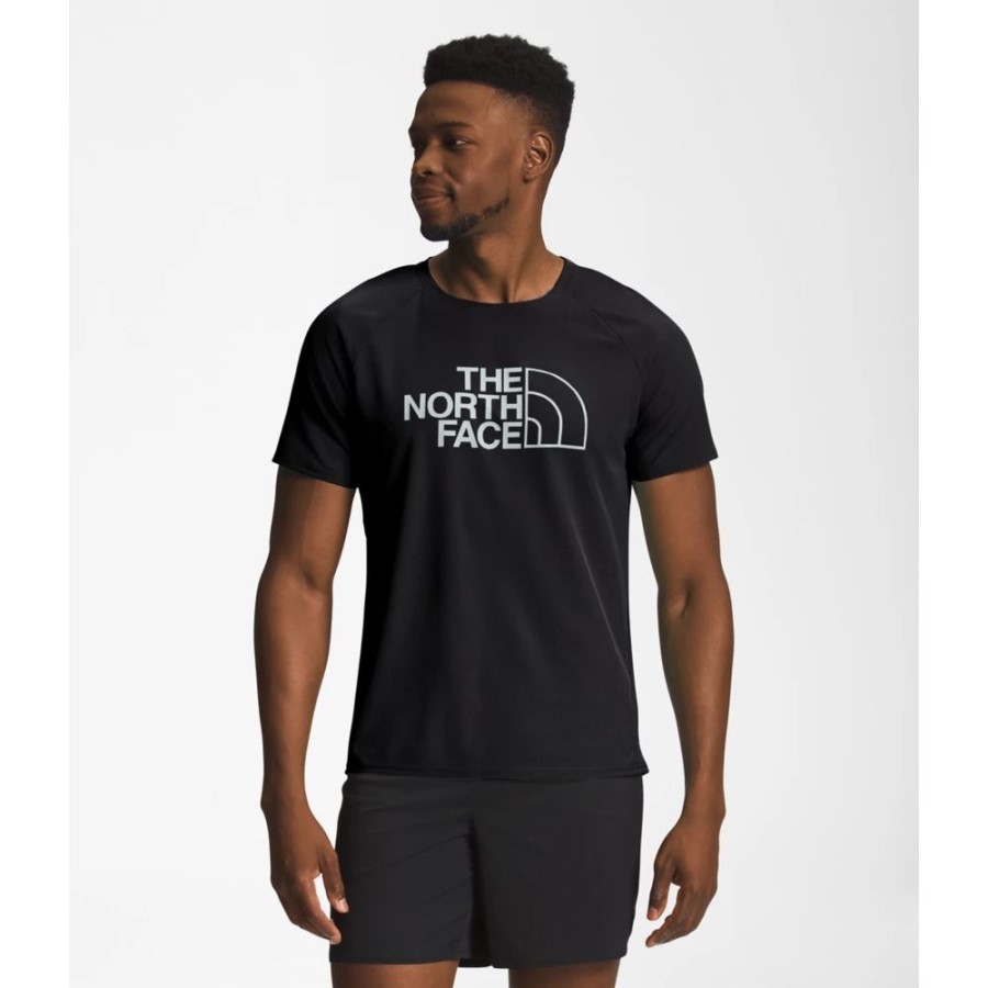 Black The North Face גברים מעוף חולצת שרוולים קצרים ללא משקל