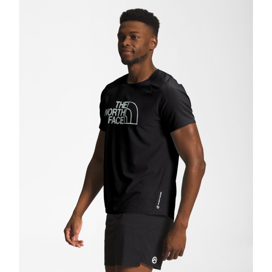 Black The North Face גברים מעוף חולצת שרוולים קצרים ללא משקל