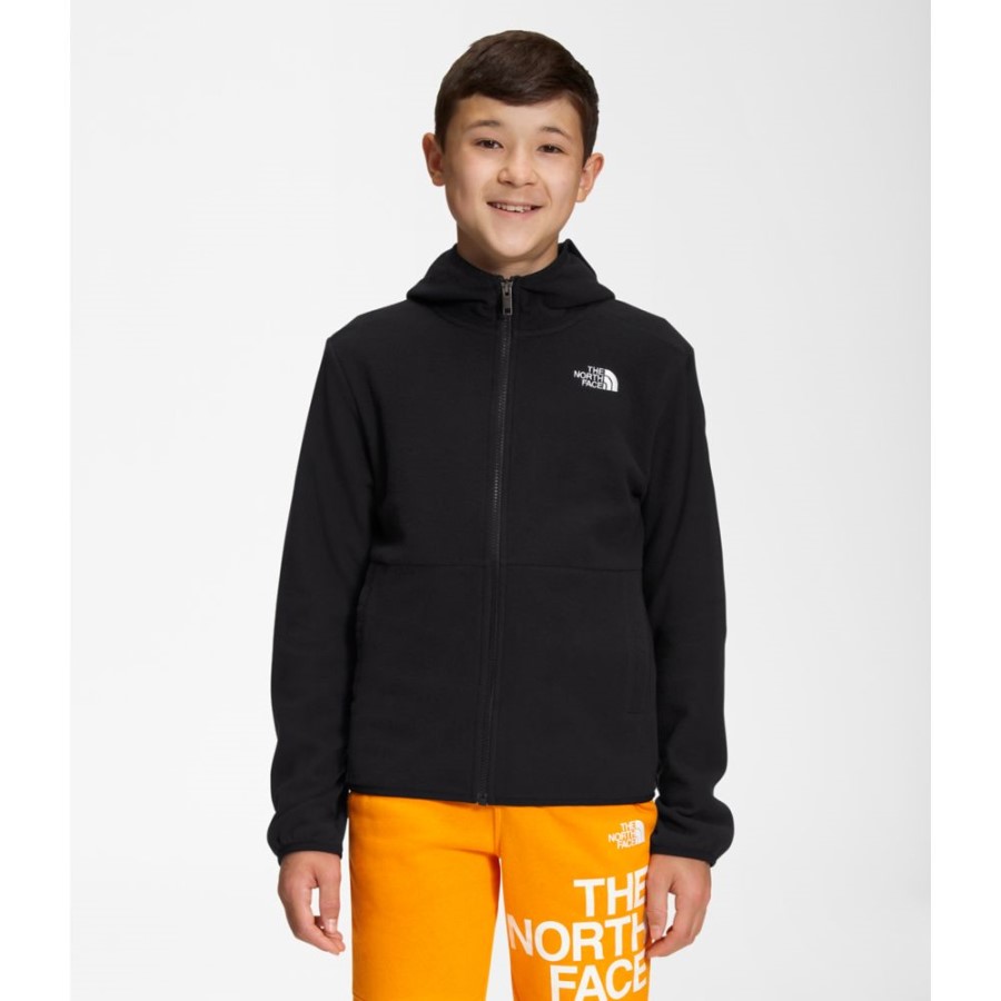 שחור ה-North Face Teen Glacier מעיל עם רוכסן מלא