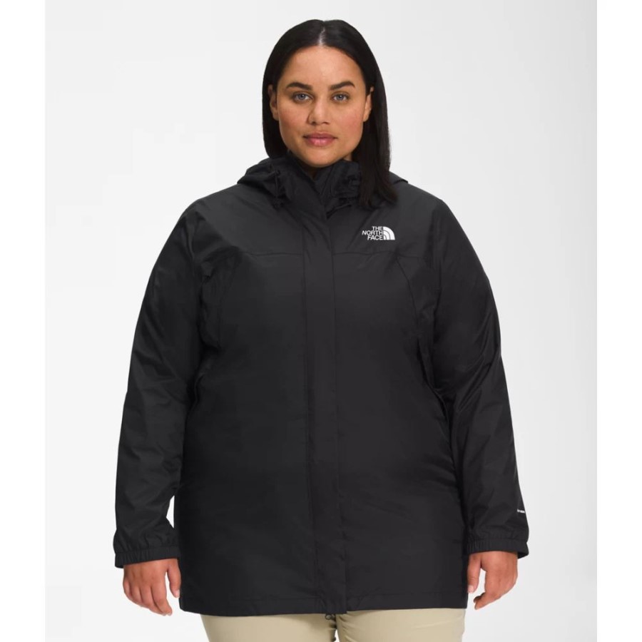 Black The North Face נשים בתוספת אנטורה פארקה