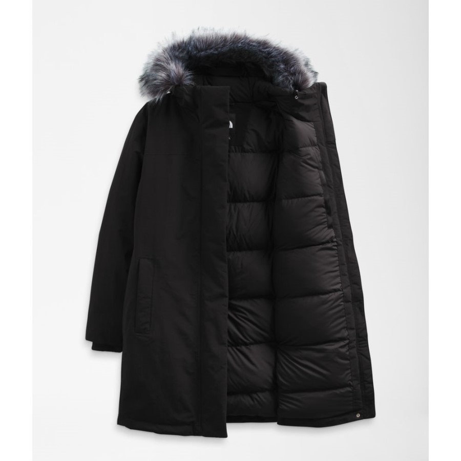 Black The North Face נשים בתוספת פארקה ארקטית