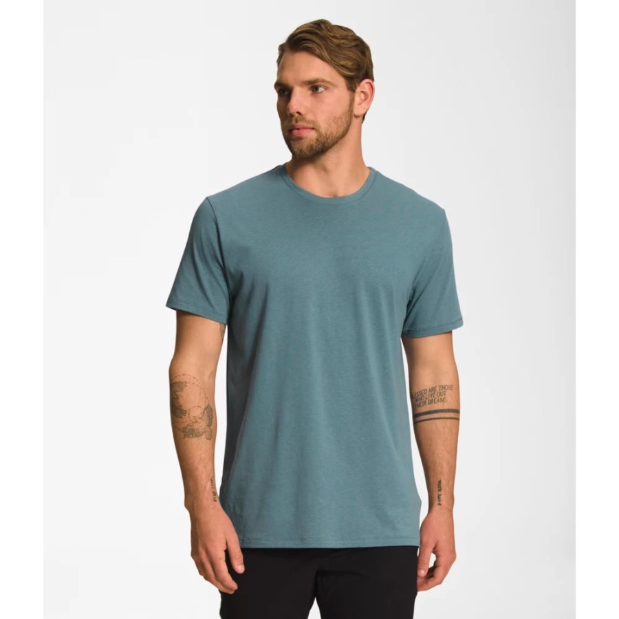 גברים כחולים שטח קצר שרוול חולצה הצפון