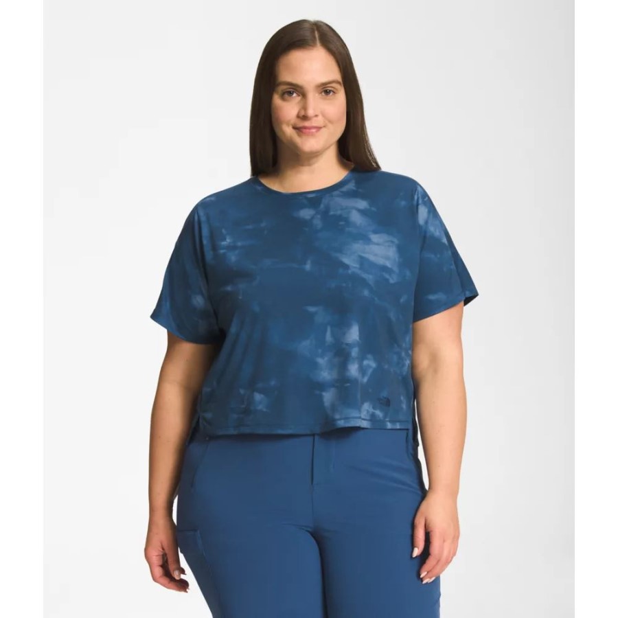 Blue River The North Face נשים מודפסות בתוספת Dawndream שרוול קצר רגוע