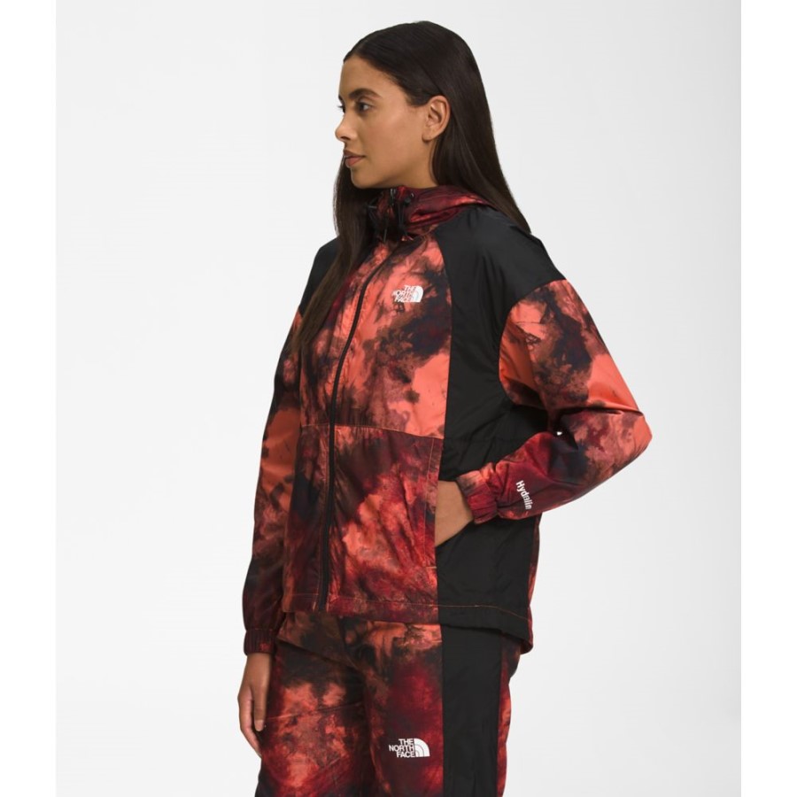 Coral Sunrise The North Face מעיל הידרנלין מודפס באורך 2000??25