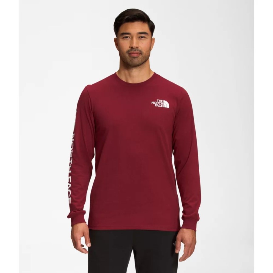 Cordovan גברים שרוול ארוך Tnf שרוול מכה טי בצפון הפנים