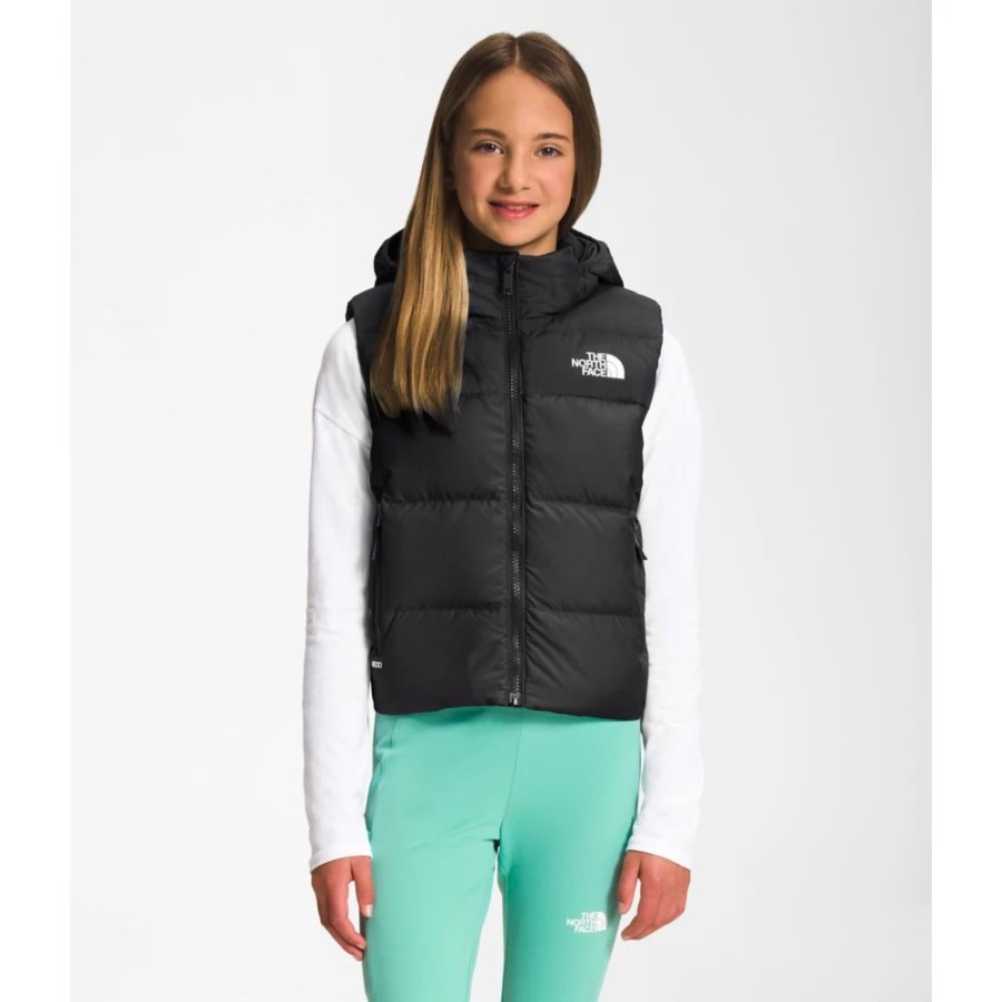 בנות הפיך צפונה למטה אפוד עם ברדס הצפון הפנים שחור