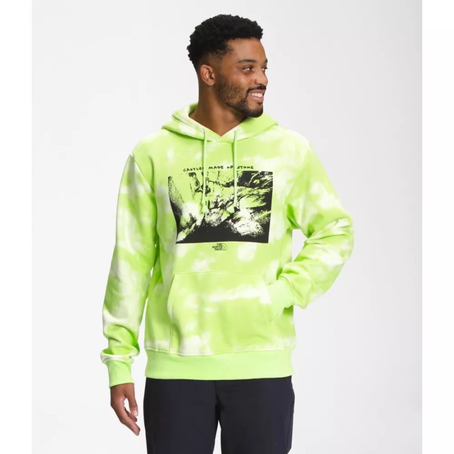 צבע ירוק The North Face גברים מקור בקבוק Himalayan סוודר קפוצ'ון