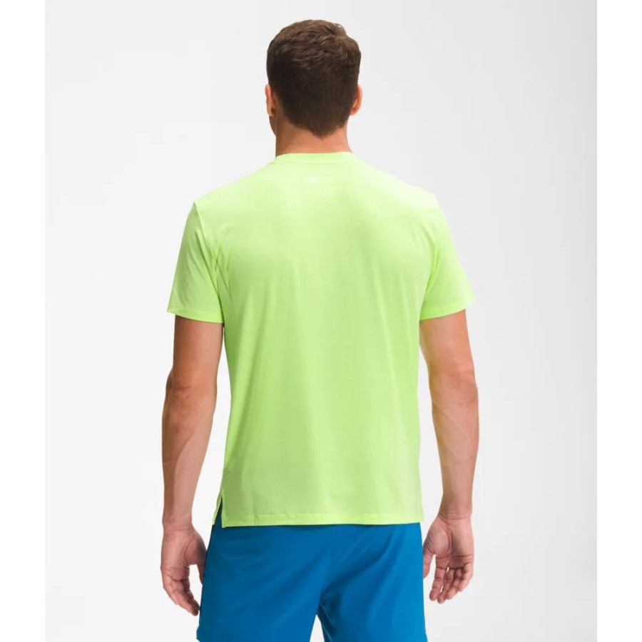 Green The North Face גברים נודדים טי שרוול קצר