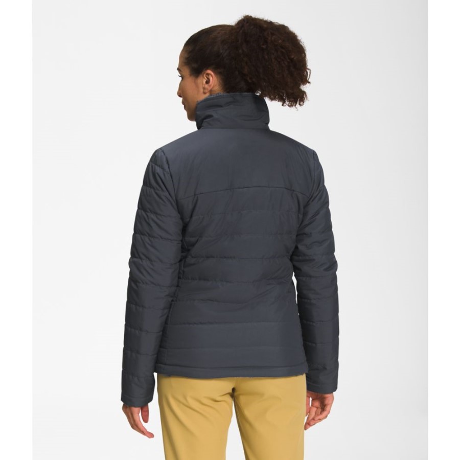 אפור The North Face נשים מעיל מבודד הפיך מוס