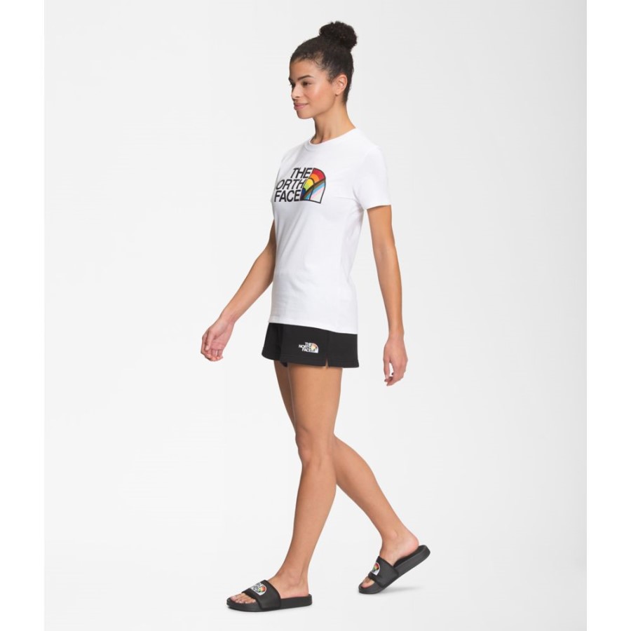 נשים אפור חצי כיפה לוגו 3 מכנסיים קצרים את החזית הצפונית