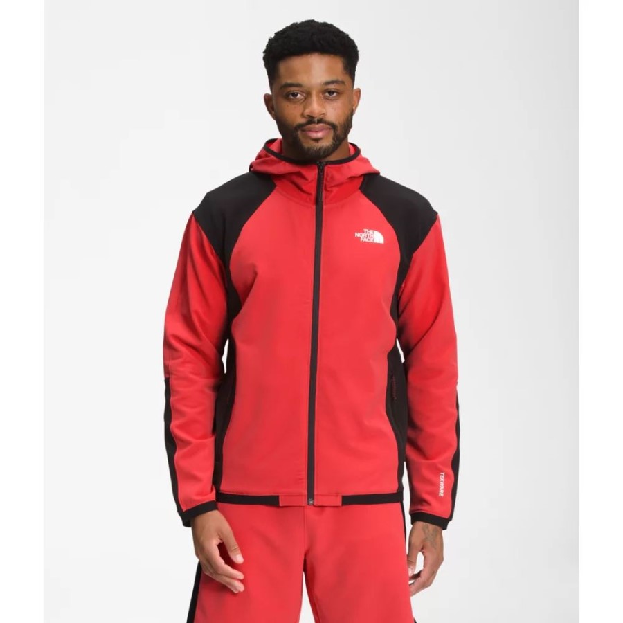 אופק אדום The North Face גברים Tekware קפוצ'ון מלא עם רוכסן