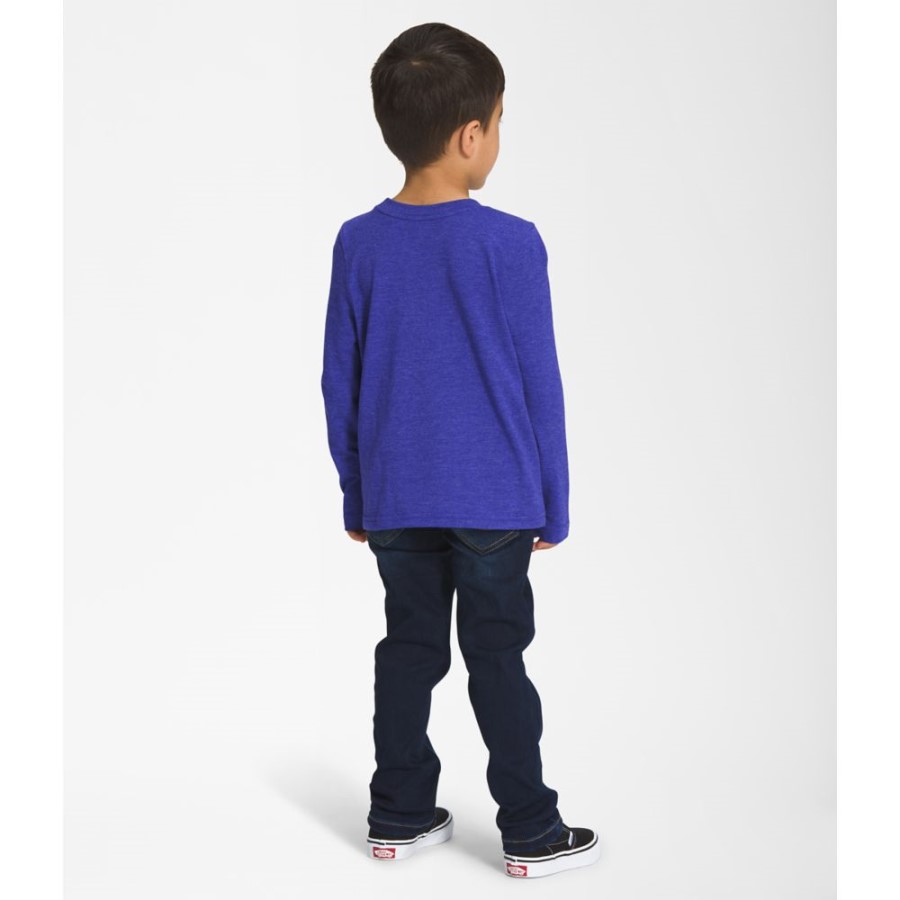 Lapis Blue The North Face לילדים עם שרוולים ארוכים טרי בלנד גרפי