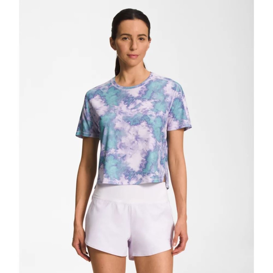 אזוביון ערפל ה-North Face נשים מודפס Dawndream שרוול קצר רגוע