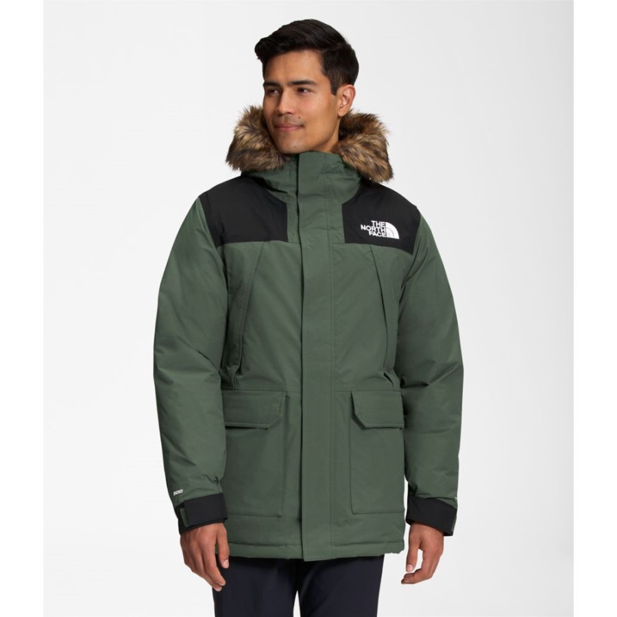 גברים מקמורדו פארקה טימין שחור הפנים הצפוני