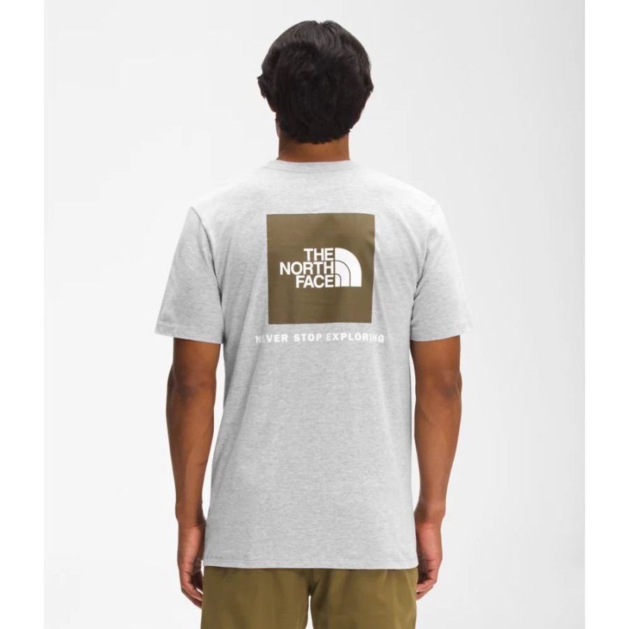 גברים תיבת שרוול קצר Nse טי אפור הפנים הצפוני