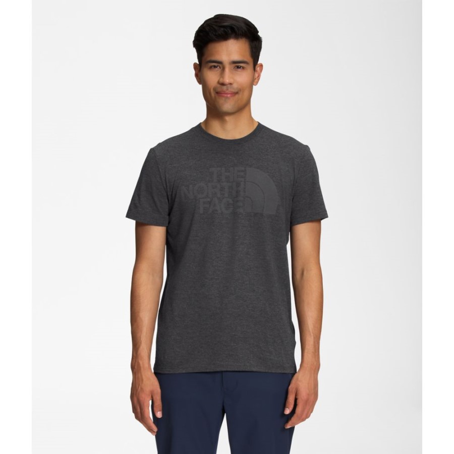 גברים שרוול קצר חצי כיפה טרי בלנד חולצה הצפון פנים שחור אברש