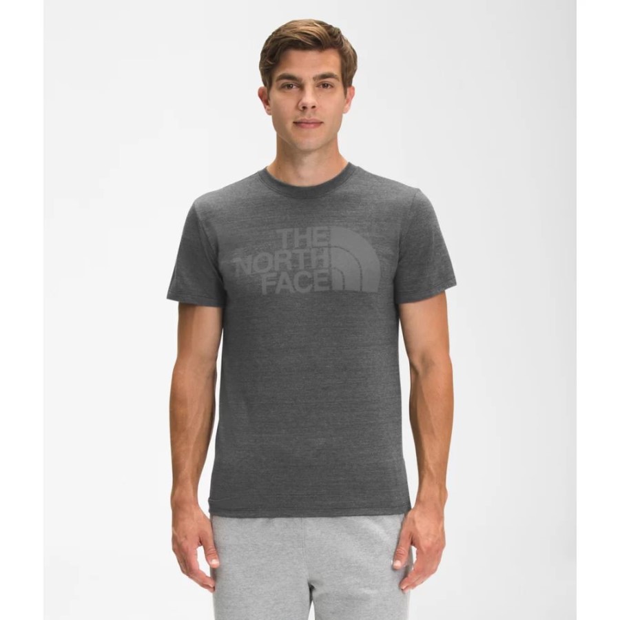 גברים שרוול קצר חצי כיפה טרי בלנד חולצה הצפון אפור