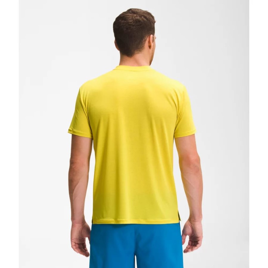 גברים לשוטט עם שרוול קצר חולצה הצפון פנים חומצה צהוב