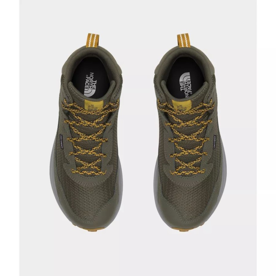 New Taupe Green The North Face נוער Fastpack מטייל נעלי אמצע עמיד למים